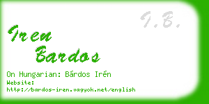 iren bardos business card